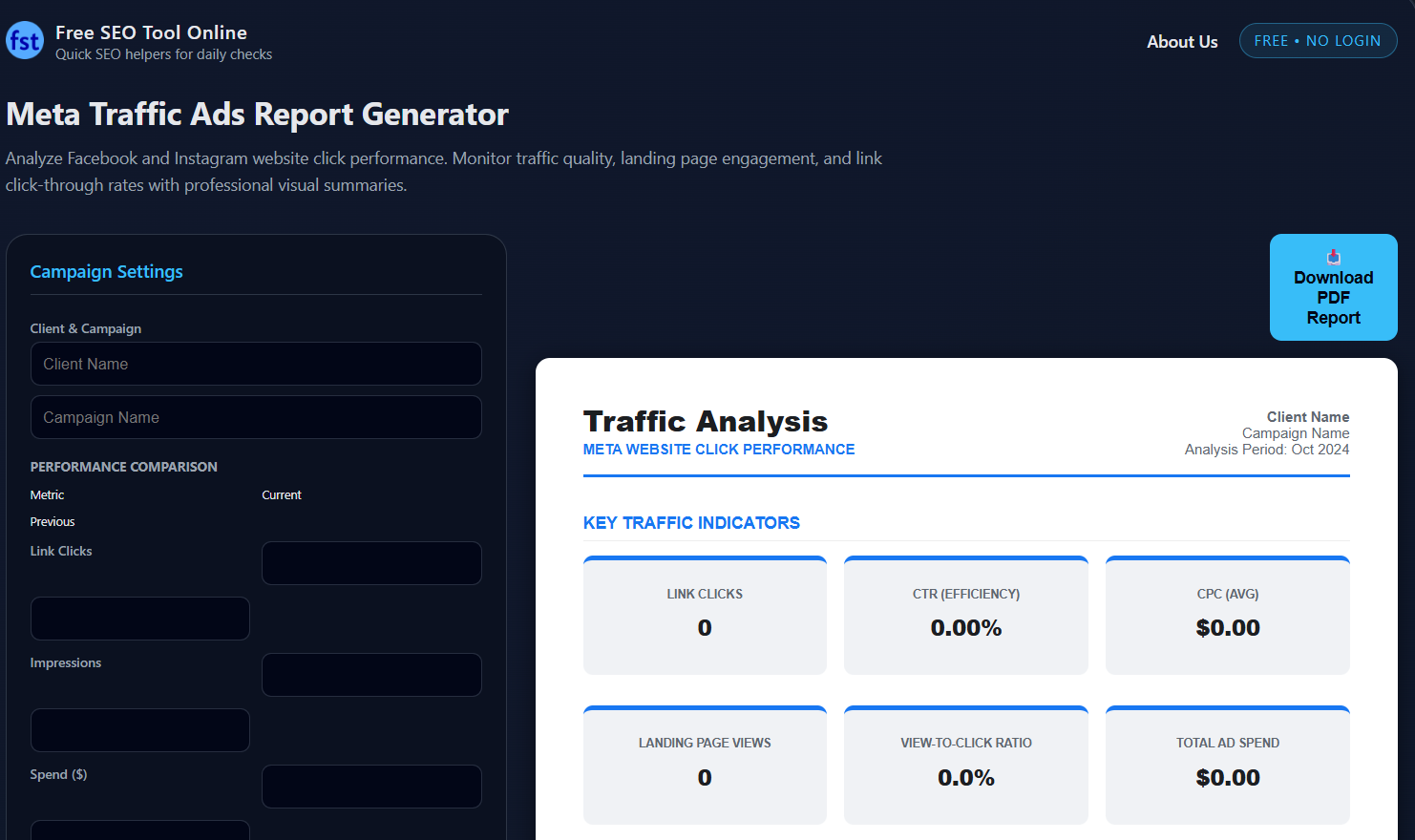 Meta Traffic Report Generator