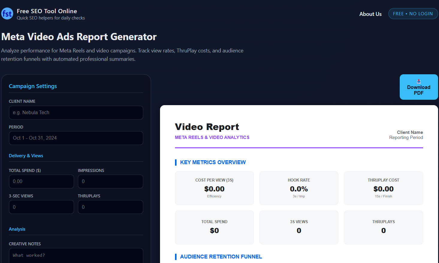 Meta Video Ad Report Generator
