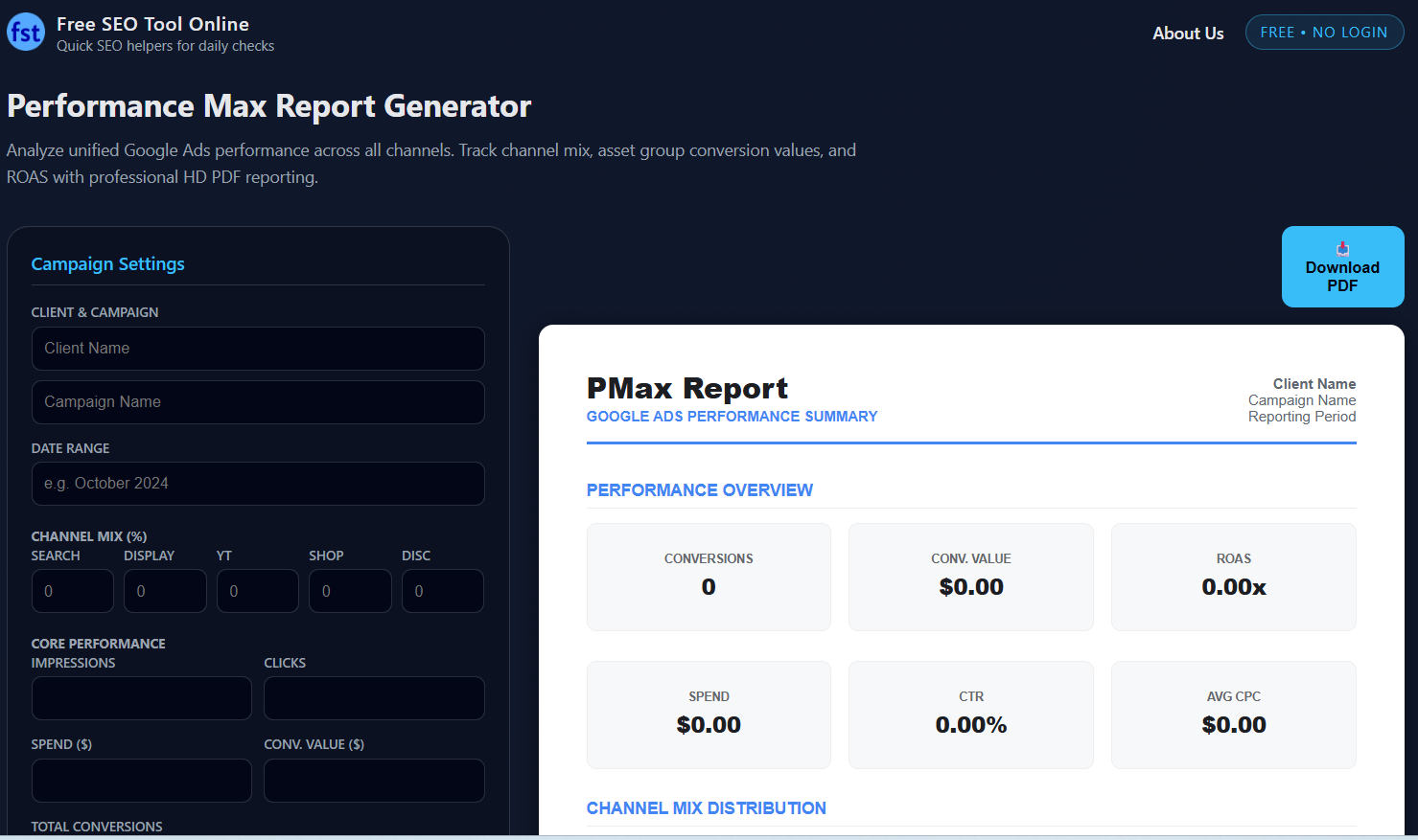 Performance Max Report Generator